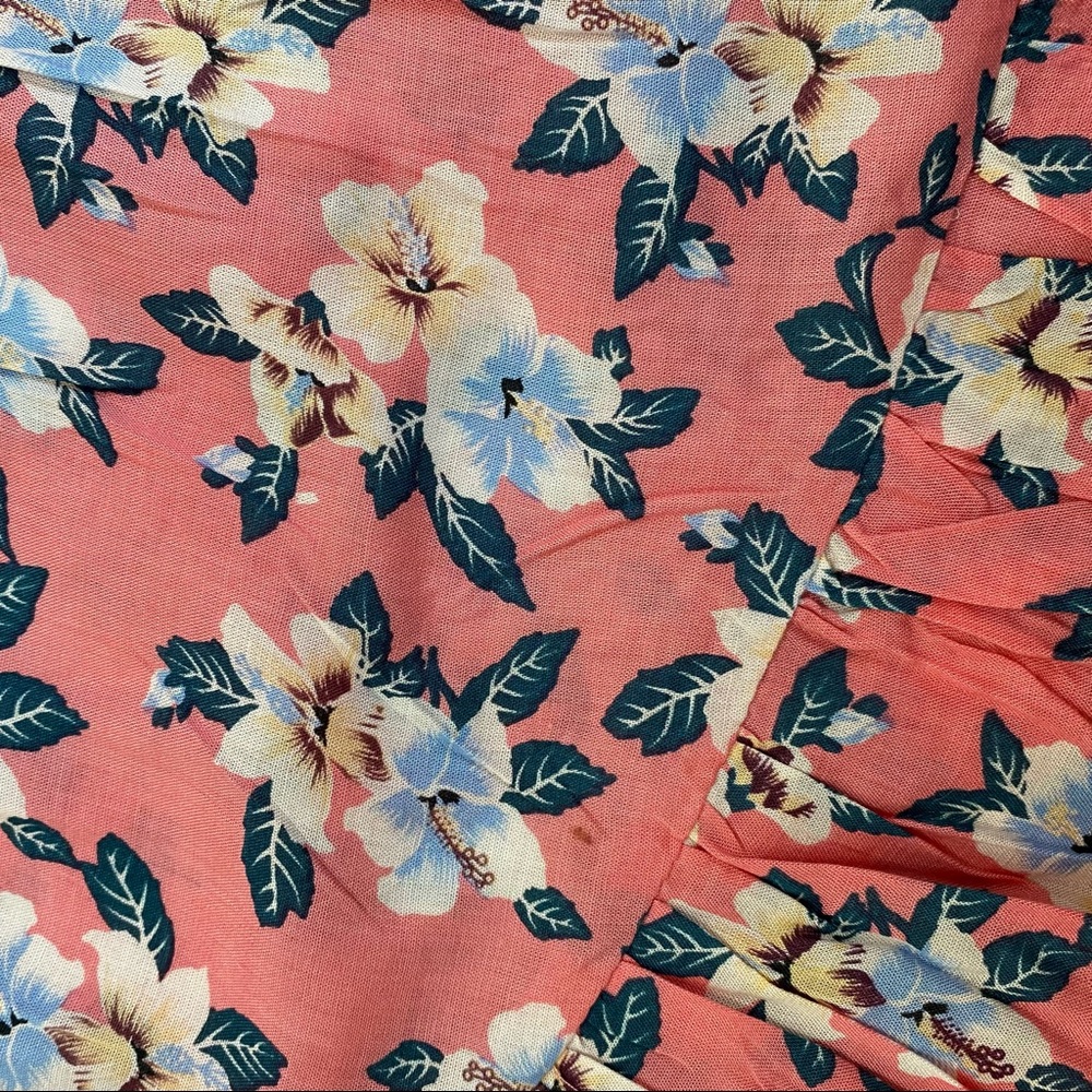 Pink Floral Print Circular Skirt - Picture 5 of 6